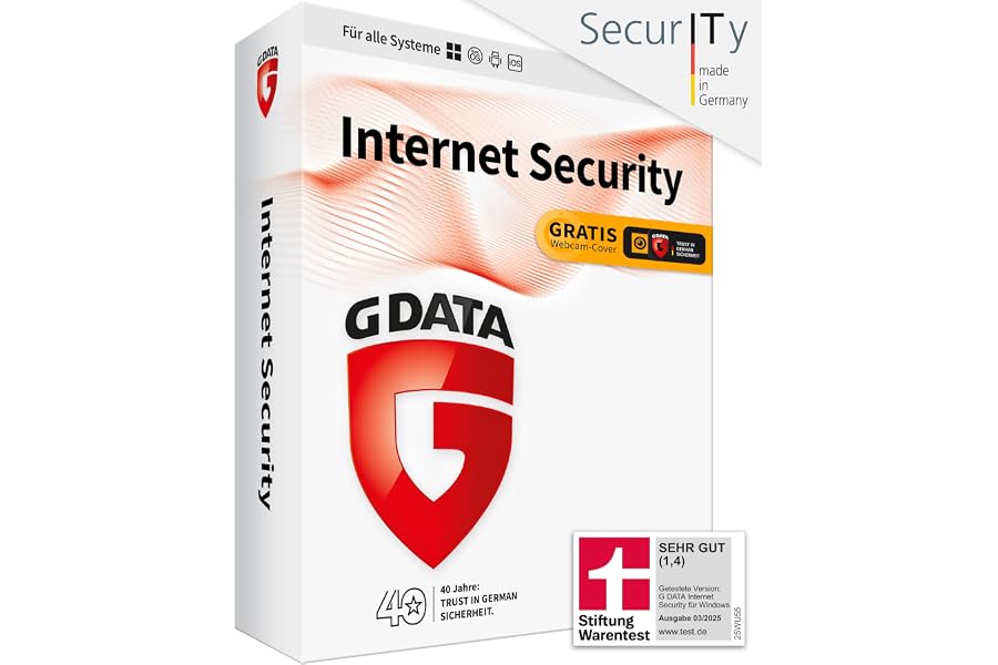 G DATA Internet Security 2024 | 1 Gerät | 1 Jahr | für PC, Mac, Android, iOS | zukünftige Updates inklusive | Made in Germany
