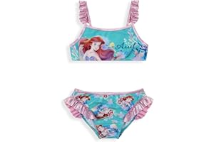 Disney Costume da Bagno Sirenetta Ariel Bikini Mare per Bambina 2 Pezzi 6668