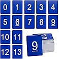 Plastic Numbered Tags Number Disc Number Token Rectangle (0-50, Blue)