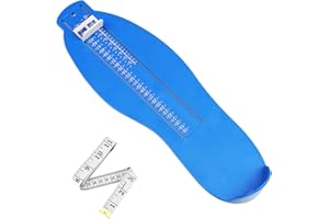 CHIFOOM 2tlg Fußmeßgerät Set Schuhgrößentabelle Schuhgrößen Messen mit 1 Maßband Füße Messgerät Kinder Erwachsene Fussmesser Schuhmessgerät zum ermitteln für Damen Herren Kinderfüße