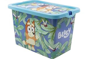Stor Bluey Storage Box Container with Click Lock Lid, For Kids, Bedroom, Playroom, Toys, BPA Free, 13 Litre (7 Litre)