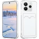 Lavderuar Xiaomi Redmi Note 14 5G İle Uyumlu Y&uuml;ksek Kalite &Ouml;zel Kartlıklı Şeffaf Telefon Kılıfı &ndash; Arka Cepli C&uuml;zdanlı Silikon
