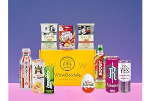 WowBoxMe Discovery Wow Box | 10 Monthly Changing New & Exciting Products | Surprise Selection of Snacks, Drinks & Chocolates | Perfect for Occasions & Gifting