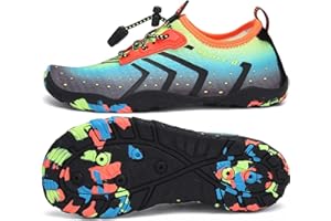 SAGUARO Chaussures Aquatiques Enfant Chaussure d'eau Garçon Fille Chaussures de Plage Respirant Chaussures Piscine Chaussures Mer pour Surf Plongée Nautiques Baignade,GR 24-36 EU
