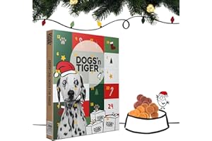 DOGS' N TIGER Calendario dell'Avvento per cani di Dogs'n Tiger – Snack naturali e di alta qualità in 85% carne dietro ogni porta, senza zucchero e cereali per tutti i cani