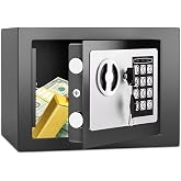 SINZUX 6.6L Electronic Code Safe High Security Compact Recessed Anti-Theft Safe for Home/Office/Hotel/Car - Protects Jewelry,
