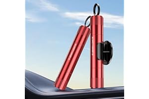 AIDODIA Coupe Ceinture Brise Vitre 2 en 1, Marteau Brise Vitre Voiture, Marteau De Sauvetage Coupe en Toute SéCurité pour Voiture, Accessoire De SéCurité Automobile Essentiel, 1Pcs(Rouge)