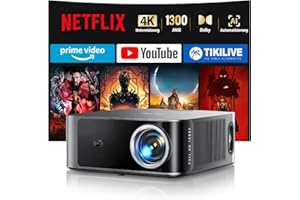 ‎TOPTRO Beamer 4K【Offizielles Netflix & Dolby Audio】 Toptro 1200 ANSI Smart Beamer Heimkino, 1080P Full HD Video Projektor mit Zwei-Wege Bluetooth WiFi, KI-Autofokus & Trapezkorrektur für Outdoor/Handy