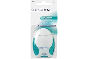 ‎SENSODYNE Sensodyne Zahnseide extra sanft, zur Reinigung der Zahnzwischenräume und des Zahnfleischrandes, mit Minzgeschmack und Fluorid, 1x50m