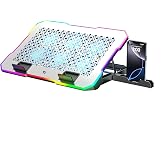 Gameagle 6 Fanlı RGB Notebook Soğutucu, 9-17 İn&ccedil; Laptop Uyumlu, 5 Kademeli Ergonomik Y&uuml;kseklik Ayarı, &Ccedil;ift USB Girişli, 10 Fa