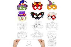 Halloween Coloring Mascara, DIY Mascara Kit DIY Halloween Masker Barn Födelsedag Barn Cosplay Party Målarfodral 12 Stycken Sk