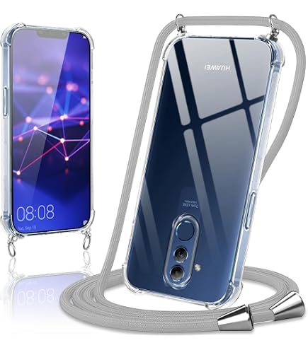 Foonary Cover con Cordino per Huawei P30 Lite 6,15, Custodia con Laccio Collana Tracolla Aesthetic Disegni Morbido Antiurto TPU Necklace Regolabile Protettiva Corda Case per P30 Lite, Cuore