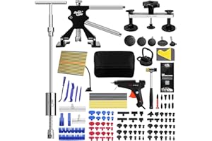 PDR TOOLS Set di attrezzi di riparazione per ammaccature auto, riparazione di ammaccature senza vernice, con strumento a leva, per la rimozione di ammaccature su auto, moto e altre superfici della carrozzeria