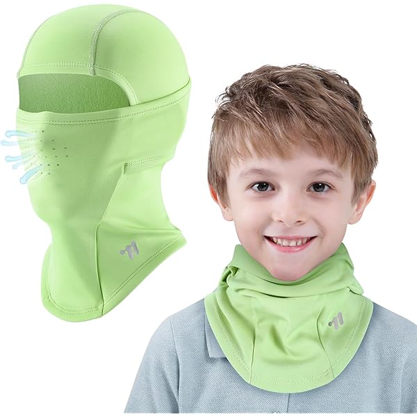 HENGBIRD Thermische bivakmuts voor kinderen, winter, multifunctioneel, skimasker, fietsen, muts, muts met nekwarmer, voor jongens en meisjes, wintersport in de open lucht, Roze, 0 Maanden