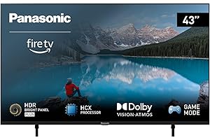 Panasonic TX-43MXW834, 43 Zoll 4K Ultra HD LED Smart 2023 TV, High Dynamic Range (HDR), Dolby Atmos & Dolby Vision, Fire TV, Prime Video, Alexa, Netflix, Schwarz