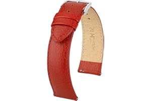 HIRSCH Watch Strap Kansas - vera pelle di vitello - goffratura a bufalo - per uomini e donne