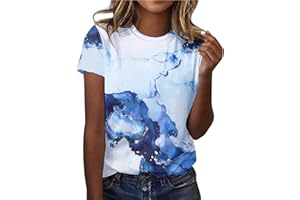 CGGMVCG Grafik-T-Shirts für Frauen Damen Täglicher Druck O Ausschnitt Tops Kurzarm Rundhals T-Shirt Übergroße T-Shirts für Frauen