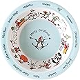 Tyrrell Katz Kids Christmas Theme Printed Bowl in Blue Melamine - Dishwasher Safe Children's Dish Outdoor Dining Tableware Everyday Plate - 16.5 cm