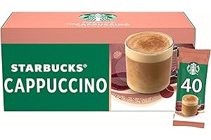 STARBUCKS Cappuccino - 40 Sachets Solubles - Spécialités Instantanées Gourmandes - Café 100% Arabica - Facile à Emporter - Boîte de 40 Sticks de 18g - 720g