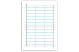 IMPOCOWEB Ricambi didattico per la dislessia e disgrafia RINFORZATI 40 fogli da 100gr A4 con 4 fori Per Carpette Ad Anelli - A -1e 2 elem