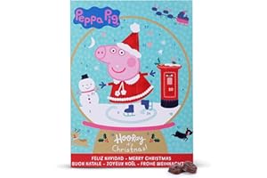 SWEET BUDDIES Wawi Adventskalender Peppa Pig – 24 Advent-Türchen gefüllt mit zarter Vollmilch-Schokolade (75g) – Adventskalender für Kinder und echte Peppa Wutz Fans mit Weihnachtsdeko zum Ausmalen und Ausschneiden