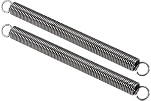 TOP-VIGOR 2Pcs Extension Compressed Spring,2mm Wire Dia, 16mm OD, 200mm Free Length Durable Steel Compression Springs, Small Dual Hook Extended Tension Springs