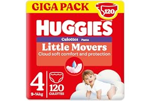 Huggies Ultra Comfort Blöja Trosor, Storlek 4 (9–14 kg), förpackning med 120 blöjor (Gigapack)
