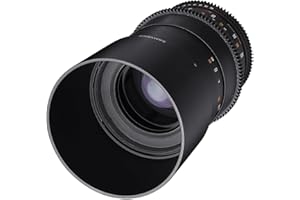 SAMYANG 7857 100/3,1 Objektiv Makro Video DSLR Sony E manueller Fokus Videoobjektiv 0,8 Zahnkranz Gear, Makroobjektiv schwarz