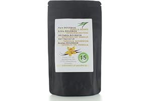 VAYNILLA Vainas de vainilla Bourbon (15 unidades - 12-13 cm) 100% natural de Madagascar, frescas y jugosas, alto contenido de vainilla, vainilla gourmet superior