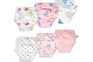 FLYISH DIRECT Paquete de 6 Pantalones de Entrenamiento para bebés Pantalones de Entrenamiento para bebés Pantalones para niños pequeños, 6T/130
