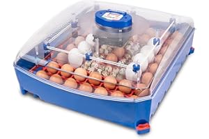 Borotto Lumia 56 Inkubator, Vollautomatische Ei Wendung für 56 Eier oder 224 kleine Eier, Universell für Diverse Eier, Brutmaschine Hühner, Fasane, Gänse u.v.m.