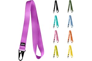 FFIVE - Lanyard nylon real - colgar cuello llaves telefono movil tarjeta identificacion cartera reforzado carabiner lanyard