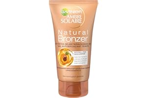 Garnier Gel autobronzant teinté pour un bronzage naturel - Application précise - Natural Bronzer - Ambre Solaire - 150 ml