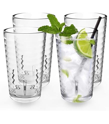 4 Verres à Apéritif Vintage En Verre Ambré