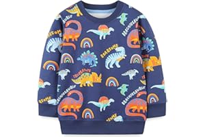 TOKYMOON Jungen Sweatshirt Kinder Dinosaurier Pullover Digger T-Shirt Langarmshirt für Jungen Langarm Top Sweat Streetwear Tops Mädchen T-Shirts Pullover Lange Ärmel Shirt