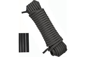 TREAD STAR Treadstar Mehrzweckseil、12mm-30Meter Rope 、schwarzPolypropylenseil、Ankertauwerk、Nylonschnur Schnur 、Flechtleine Textilseil schwarz (schwarz, 12mm-30m)