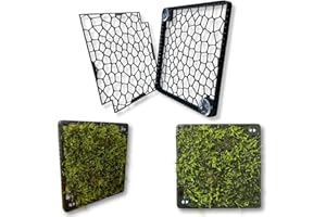 GENERISCH Mooswand Aquarium – Rückwand-Gitter zum Begrünen – Slim Design mit Magnetbefestigung – für Moos & Aufsitzerpflanzen – Aquarium Pflanzen Zubehör (Aquanetic Magnetbefestigung)