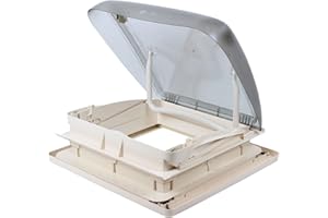 ‎WAMOVO Dachhaube Mini Heki 40 x 40 Dachstärke 43-60 mm Zwangsbelüftung + Wamovo Dichtmittel für Wohnwagen, Wohnmobil