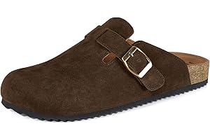 INTINI Sabot Donna Ciabatte Uomo Chiuse con Comodo Pantofole in Pelle Scarpe da Giardino Traspirante Sandali Ciabatta 36-46