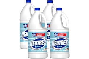 PoliChollo Neutrex Lejía Suave 1900 ml - Pack de 4 - Desinfectante Eficaz y Seguro para Ropa Delicada, Ideal para Limpieza Doméstica, Fórmula Suave con Sales Naturales