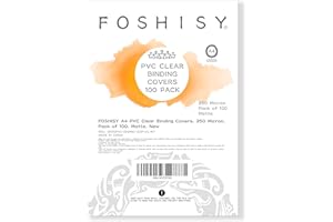 FOSHISY A4 Frosted PVC Clear Binding Covers, 250 Micron, Pack of 100 (Matte Finish)