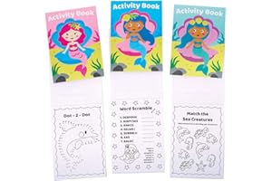 Baker Ross Livre d'Activités thème Sirene - Lot de 12, Activites Manuelles pour Enfants (FC954)