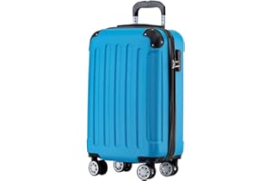 BEIBYE Zwillingsrollen Hardcase Reisekoffer Koffer Trolleys Hartschale in XL-L-M in 14 Farben (Türkis, Handgepäck (55cm))
