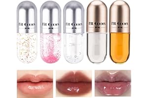 QJFHURB Lip Plumper 5 Pezzi Derol Volumizzante Labbra Lucidalabbra Filler Lip Gloss Volumizzante Gonfia Labbra Gloss Volumizzante Gonfia Labbra Lucida Labbra Gloss Rimpolpante Labbra Trasparente Piene Idrata