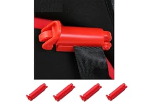 UNMOT 4 PCS Car Seat Belt Clips, Non-Slip Anti Escape Car Seat Strap, Car Seat Protectors for Child Seats, Car Seat Belt Clip Fitted Slip-resistant Clip Strap Clamp for Adult and Kids to Relax Shoulder Neck
