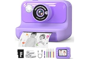 Hangrui Macchina Fotografica Bambini Istantanea, 2,4 Pollici Fotocamera Istantanea Bambini con 32G Scheda,20MP/1080P Fotocamera Digitale Bambini,Giocattolo Regalo di Natale Bambino e Bambina 3-10 Anni
