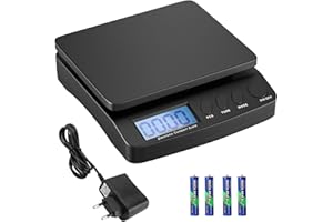 Anesty Digitale Paketwaage bis 30 kg, Briefwaage Plattformwaage Postwaage in 1g Schritten mit Zähl-, Tara- und Hold-Funktion für Geschäften/Küchen/Haus/Lager