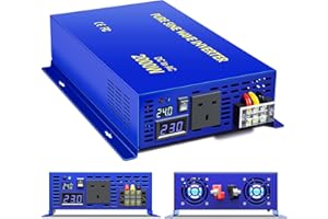 WZRELB 2000 Watt Pure Sine Wave Inverter 24V DC to 240V 230V AC, Standard UK Plug, 2000W Power Inverter with Hardwire Terminal, Surge 4000W Power Converter (2000W 24V 240V)