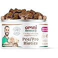 OMNI Dog Supplements - Pre and Probiotics for Dogs Gut Health, One-a-Day Vet Grade Dog Chews with Inulin, Kaolin & Bacillus Velezensis - Enhances Digestive Health, 30 Servings, Large Dog 30+ Kg