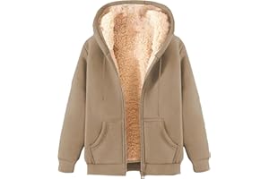 HAOLEI Felpa Donna con Cappuccio Foderata in Pile - Autunno Inverno Primavera Sci Montagna Unisex - Manica Lunga Hoodie Caldo in Soffice Pile Morbido Comfort Outdoor Jackets (Multicolore,S-6XL)